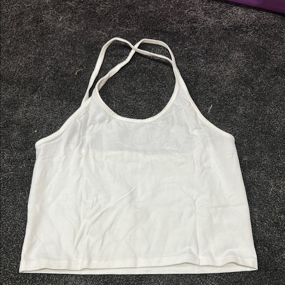 American Eagle Outfitters White Crop Top